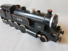 Antike große Holz Lokomotive